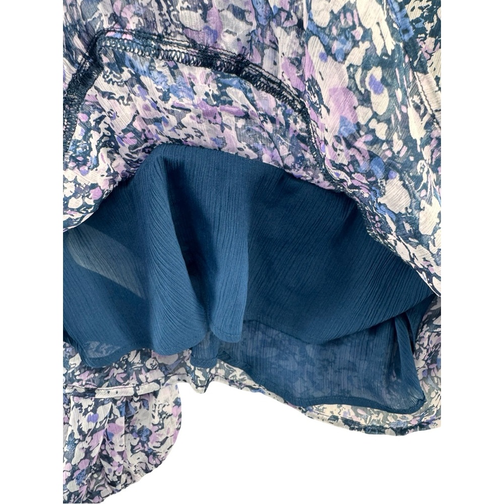 Abercrombie & Fitch Floral Sheer Ruffle Sleeve Blouse - Picture 10 of 11